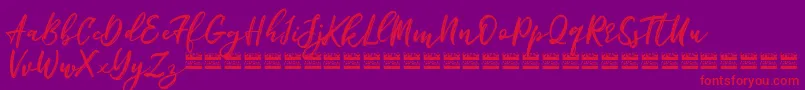 BigbroadeDemo Font – Red Fonts on Purple Background