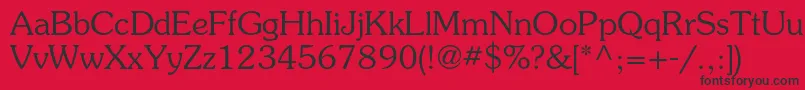 SouvenirstdLight Font – Black Fonts on Red Background