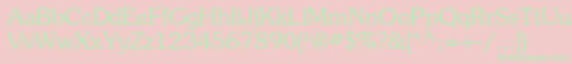 SouvenirstdLight Font – Green Fonts on Pink Background