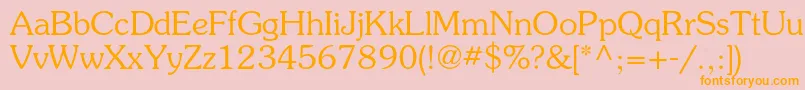 SouvenirstdLight Font – Orange Fonts on Pink Background