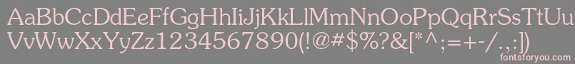 SouvenirstdLight Font – Pink Fonts on Gray Background