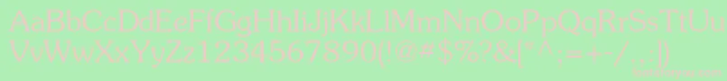 SouvenirstdLight Font – Pink Fonts on Green Background