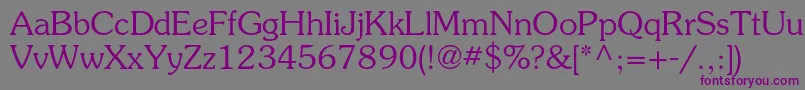SouvenirstdLight Font – Purple Fonts on Gray Background