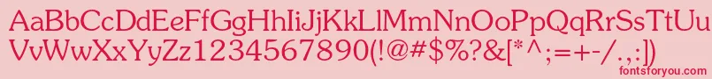SouvenirstdLight Font – Red Fonts on Pink Background