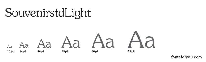 SouvenirstdLight Font Sizes