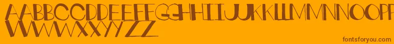 Crankdeal Font – Brown Fonts on Orange Background