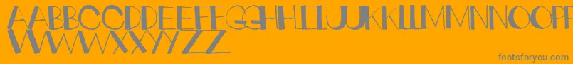 Crankdeal Font – Gray Fonts on Orange Background