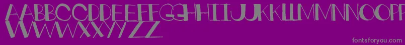 フォントCrankdeal – 紫の背景に灰色の文字