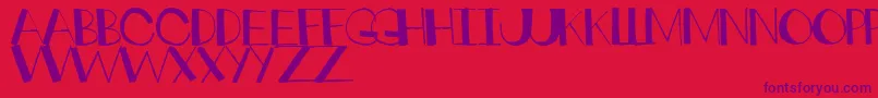 Crankdeal Font – Purple Fonts on Red Background