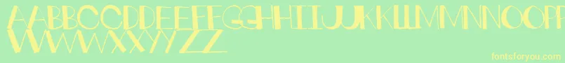 Crankdeal Font – Yellow Fonts on Green Background