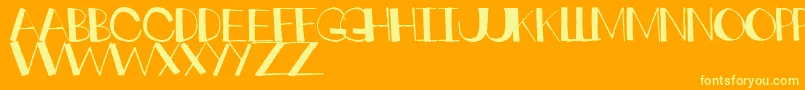 Crankdeal Font – Yellow Fonts on Orange Background