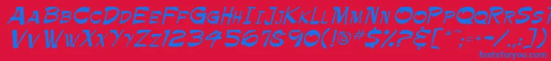 フォントPalette – 赤い背景に青い文字