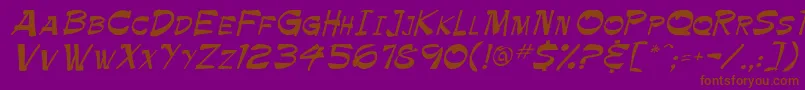 Palette Font – Brown Fonts on Purple Background