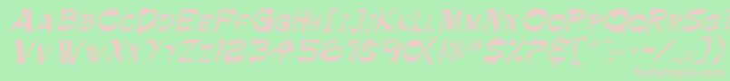 Police Palette – polices roses sur fond vert