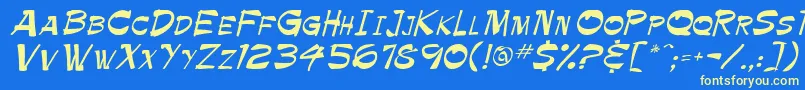 Palette Font – Yellow Fonts on Blue Background