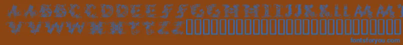 CallipsografiaMedium Font – Blue Fonts on Brown Background