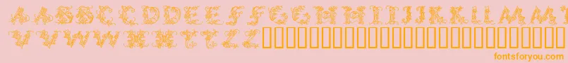 CallipsografiaMedium Font – Orange Fonts on Pink Background