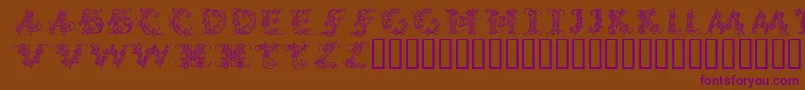 CallipsografiaMedium Font – Purple Fonts on Brown Background