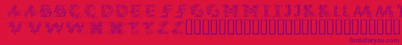 CallipsografiaMedium Font – Purple Fonts on Red Background