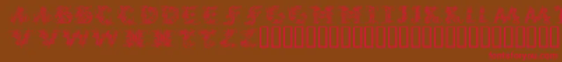 CallipsografiaMedium Font – Red Fonts on Brown Background