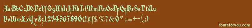Decadentafrax Font – Green Fonts on Brown Background