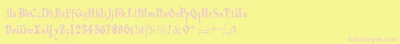 Decadentafrax Font – Pink Fonts on Yellow Background