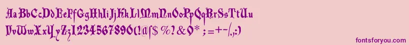 Decadentafrax Font – Purple Fonts on Pink Background