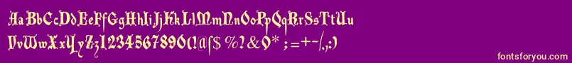 Decadentafrax Font – Yellow Fonts on Purple Background