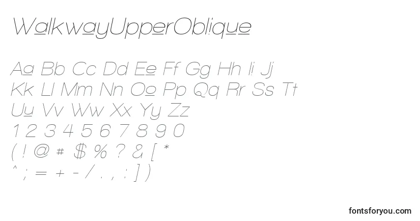 Шрифт WalkwayUpperOblique – алфавит, цифры, специальные символы