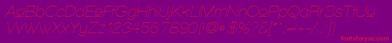 WalkwayUpperOblique Font – Red Fonts on Purple Background