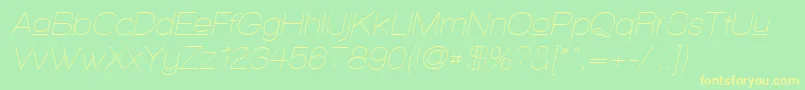 WalkwayUpperOblique Font – Yellow Fonts on Green Background