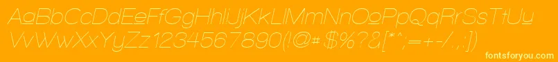 WalkwayUpperOblique Font – Yellow Fonts on Orange Background