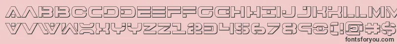 7thservice3D Font – Black Fonts on Pink Background