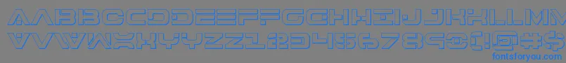 Шрифт 7thservice3D – синие шрифты на сером фоне