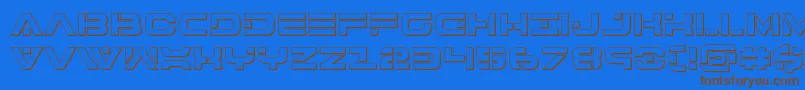 7thservice3D Font – Brown Fonts on Blue Background
