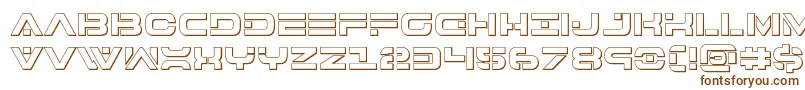 Шрифт 7thservice3D – коричневые шрифты