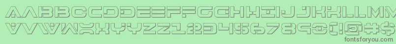 Шрифт 7thservice3D – серые шрифты на зелёном фоне