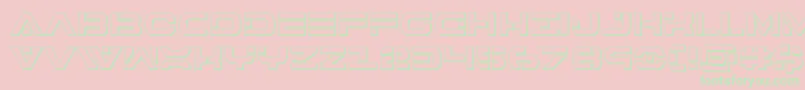 フォント7thservice3D – ピンクの背景に緑の文字