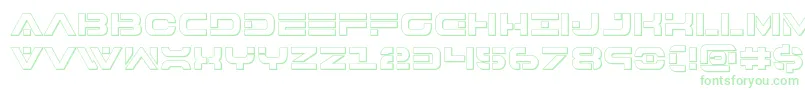 Czcionka 7thservice3D – zielone czcionki