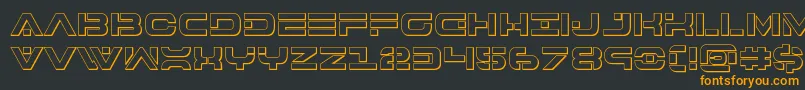 Шрифт 7thservice3D – оранжевые шрифты на чёрном фоне