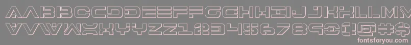 7thservice3D-Schriftart – Rosa Schriften auf grauem Hintergrund