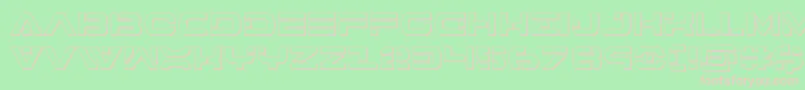 Czcionka 7thservice3D – różowe czcionki na zielonym tle