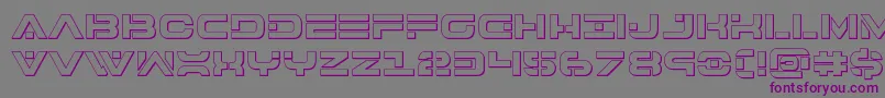 7thservice3D Font – Purple Fonts on Gray Background