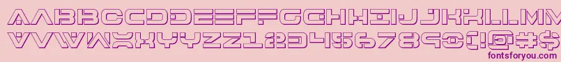 Шрифт 7thservice3D – фиолетовые шрифты на розовом фоне