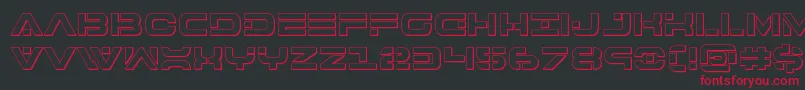 Шрифт 7thservice3D – красные шрифты на чёрном фоне