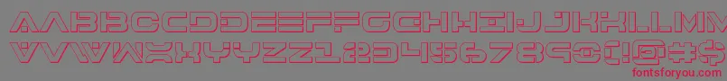 7thservice3D Font – Red Fonts on Gray Background