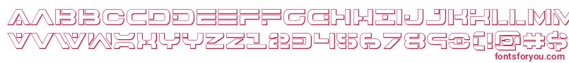Шрифт 7thservice3D – красные шрифты на белом фоне