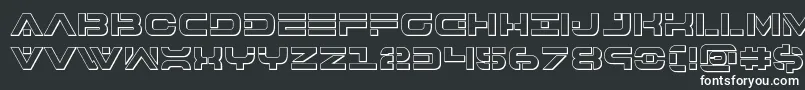 Шрифт 7thservice3D – белые шрифты на чёрном фоне