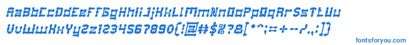 フォントDrakoHeartItalic – 白い背景に青い文字