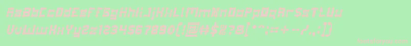 DrakoHeartItalic Font – Pink Fonts on Green Background